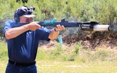 Jerry Miculek Runs Through 23 Shells in Just 3 Seconds with a Mossberg Shotgun