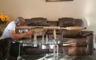 Man Shoots .50 Cal in His Living Room on a Glass Table