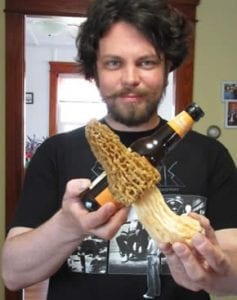 Ryan with a large Vermont yellow morel