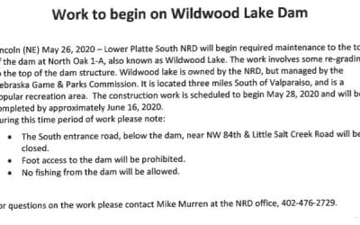 Wildwood Dam Work