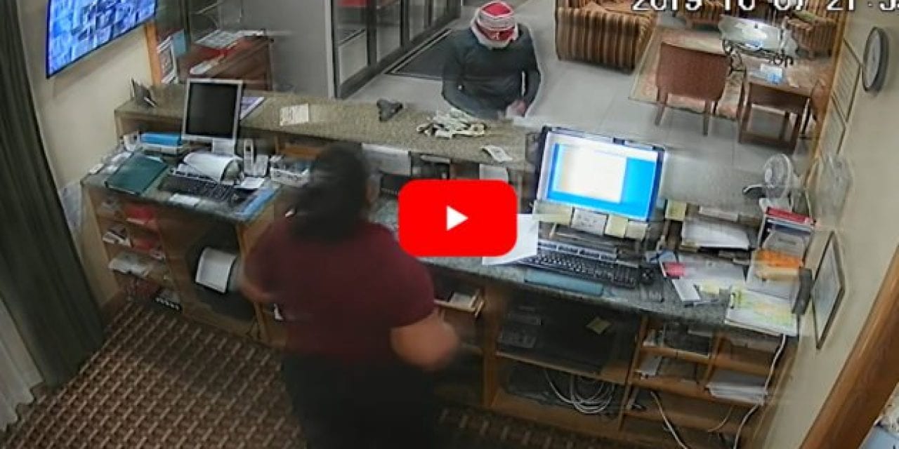 Alert Hotel Clerk Steals Armed Robber’s Handgun When He Isn’t Looking