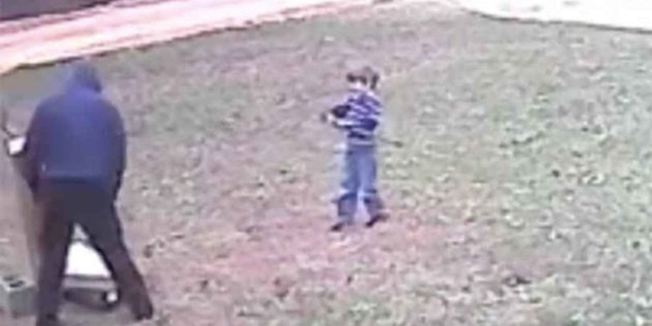 Archery Lesson Goes Wrong When Kid Inadvertently Takes Aim at His Dad