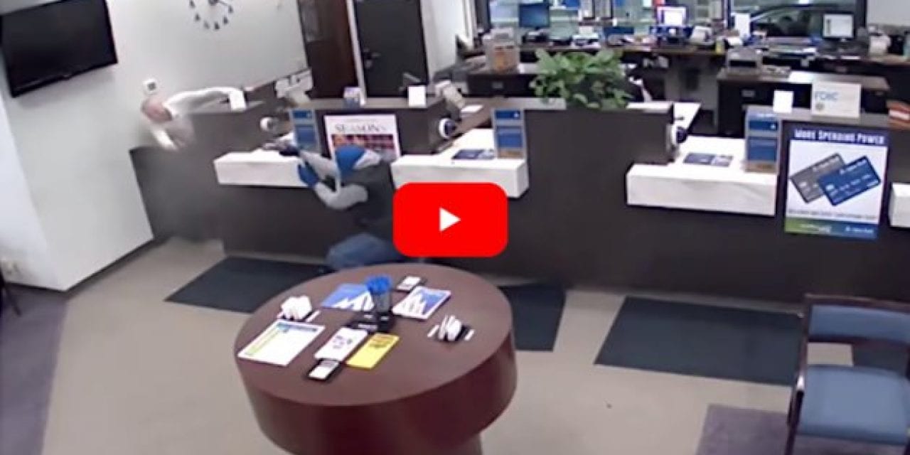 Armed Robber Loses Intense, Close Range Gunfight with Bank Guard