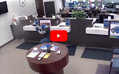 Armed Robber Loses Intense, Close Range Gunfight with Bank Guard