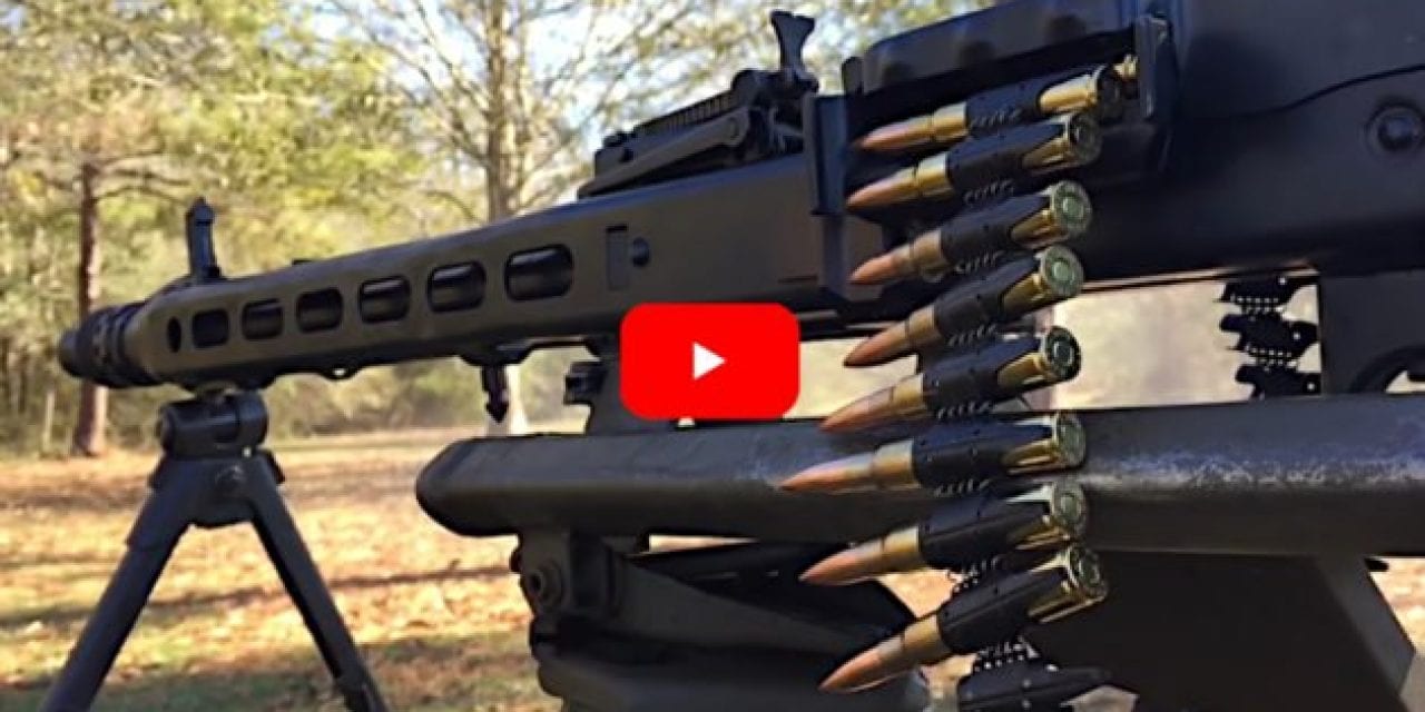 Blazing Fast MG 42 Machine Gun Fires in Super Slow Motion