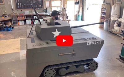 Bored Woodworker Transforms Lawnmower into a Tank in His Garage
