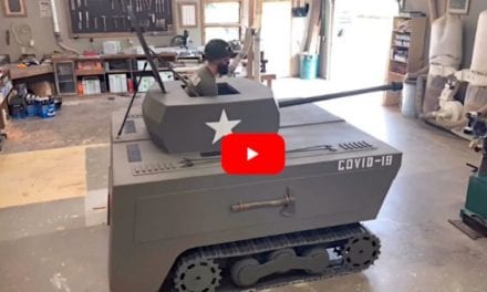 Bored Woodworker Transforms Lawnmower into a Tank in His Garage