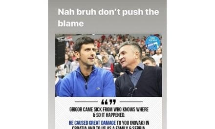 Kyrgios Calls Out Djokovic’s Dad