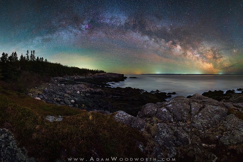 Milky Way Panorama On The Coast Of Maine
