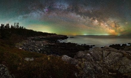 Milky Way Panorama On The Coast Of Maine