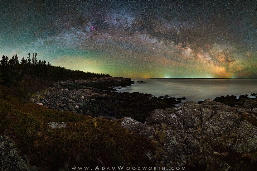Milky Way Over the Coast of Maine