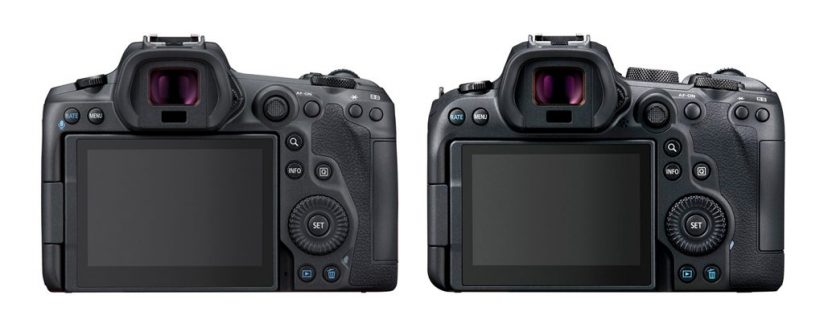 Image of the back of the Canon EOS R5 and EOS R6