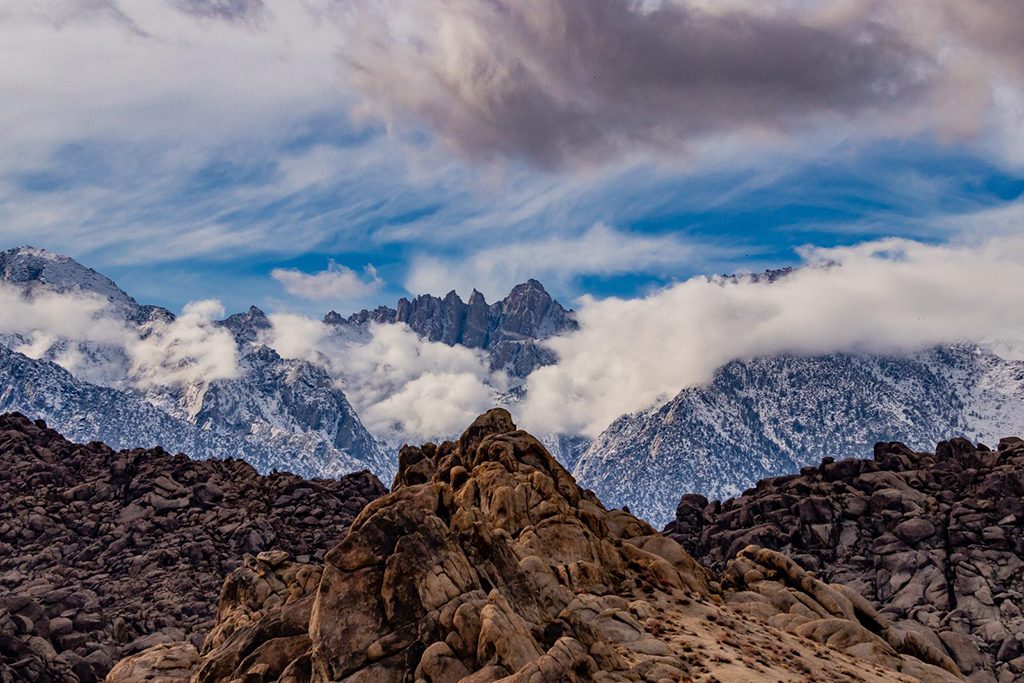 Alabama Hills With Mt Whitney