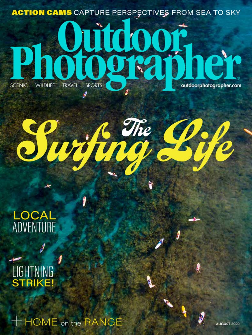 cover of the August 2020 issue of Outdoor Photographer