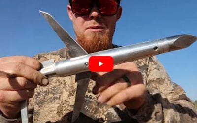 Homemade 8-Inch Expandable Broadhead is Devastating on Feral Hogs from a 40mm Cannon