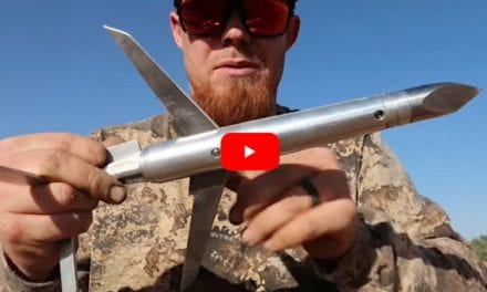 Homemade 8-Inch Expandable Broadhead is Devastating on Feral Hogs from a 40mm Cannon