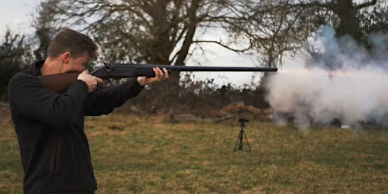 Shooting a Gigantic 4 Bore Shotgun in Slow Motion