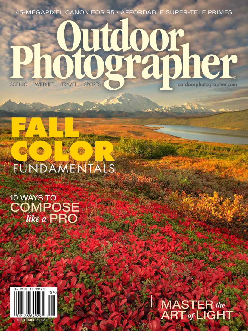 Image of the cover of Outdoor Photographer's September 2020 issue