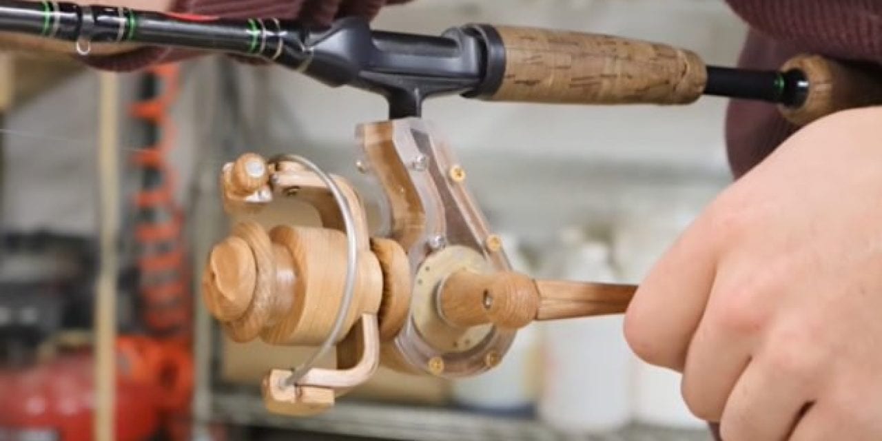 Determined Lure Maker Crafts Homemade Spinning Reel That Really Works
