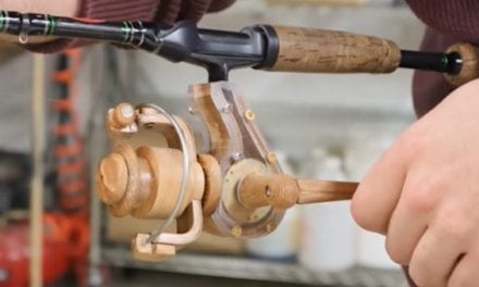 Determined Lure Maker Crafts Homemade Spinning Reel That Really Works