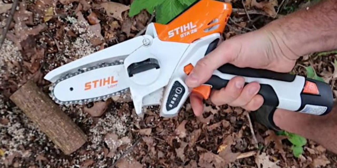Testing a Battery-Operated STIHL Mini-Chainsaw with the Crazy Russian Hacker