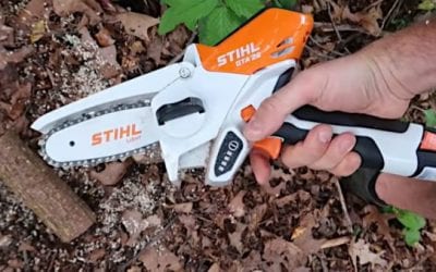 Testing a Battery-Operated STIHL Mini-Chainsaw with the Crazy Russian Hacker