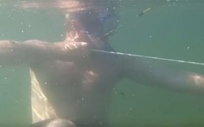 Experimental Anglers Try Bowfishing Underwater