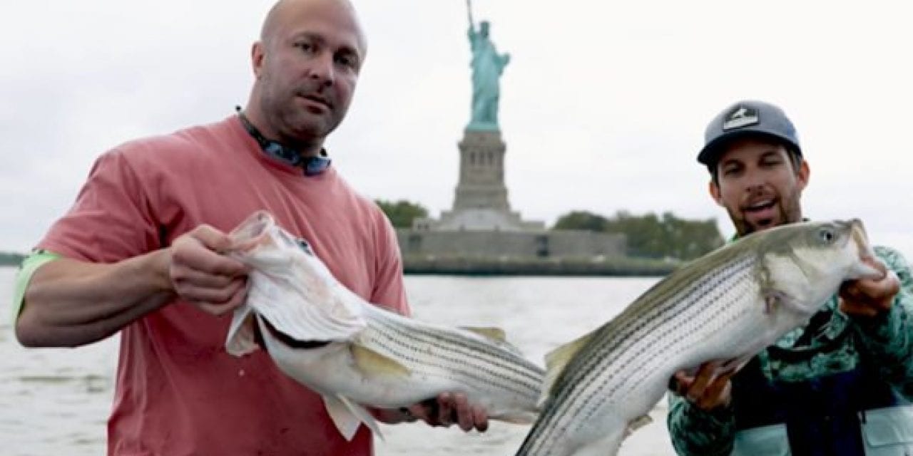 Fishing For Striped Bass in the Shadow of the Statue of Liberty