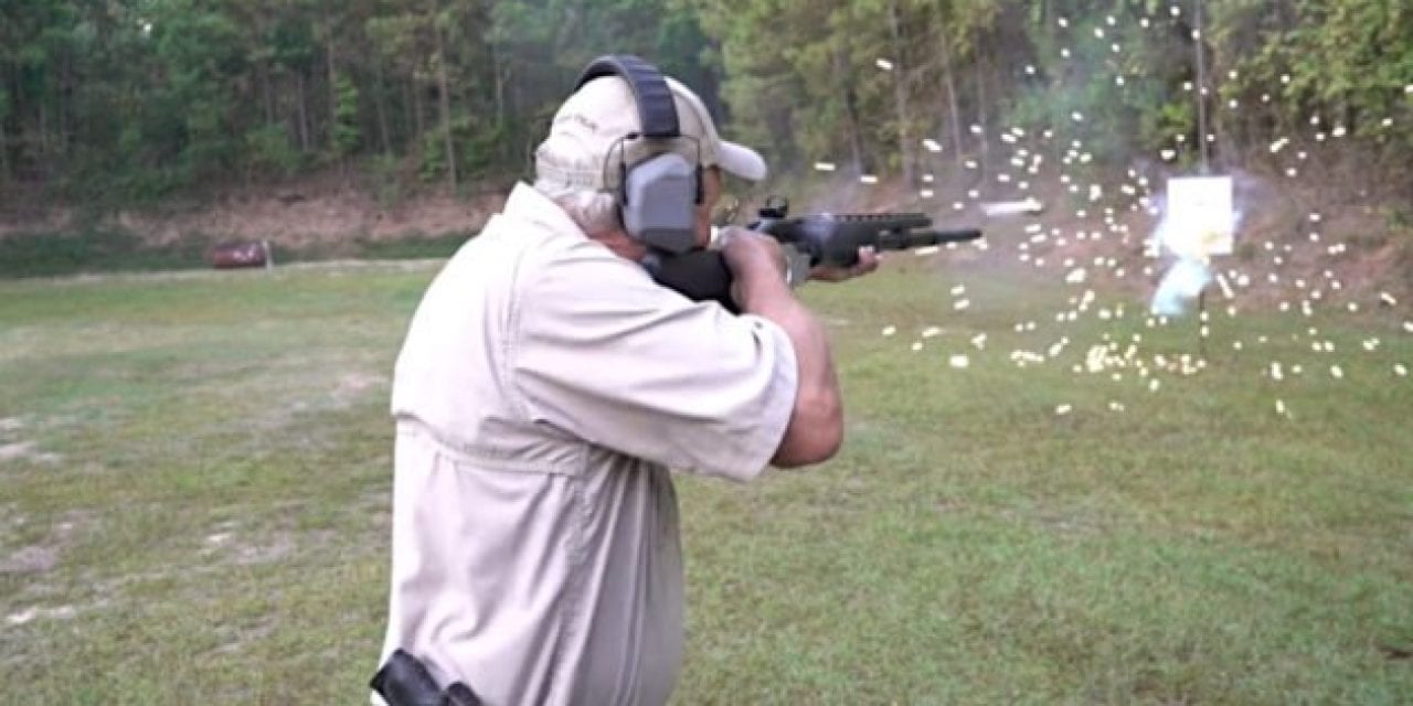 Jerry Miculek Gives a Speed Shooting Demonstration with Incendiary Shotgun Shells