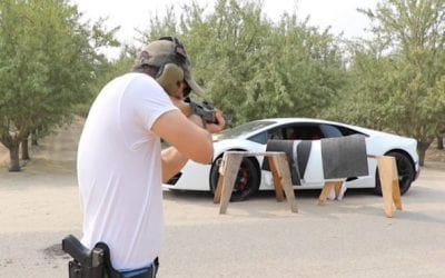 The Door of a Lamborghini Makes for Makes for One Seriously Expensive Shooting Target
