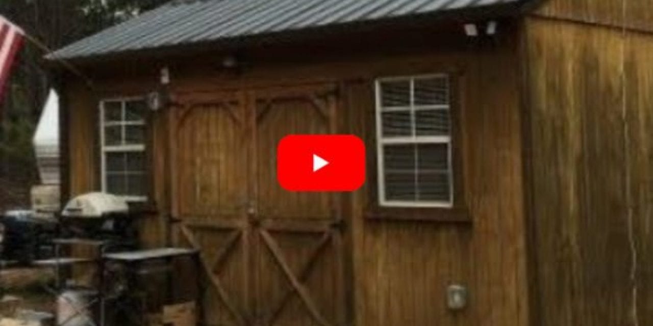 12×16 Shed Converted into the Perfect Off-Grid Hunting Cabin