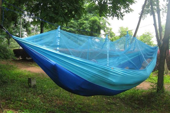 This Portable Camping Hammock Has a Built-in Mosquito Net to Keep Pesky Insects Out