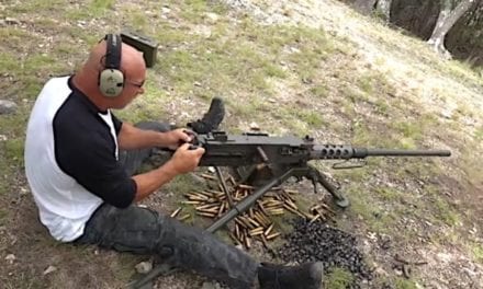 Professional Wrestler Goldberg Fires the Mighty Browning M2 Machine Gun