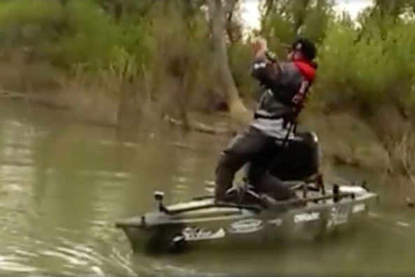 Pro Angler Lands Trophy Fish While Standing on Kayak
