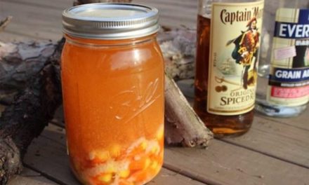 Candy Corn Moonshine Recipe with Rum and Everclear