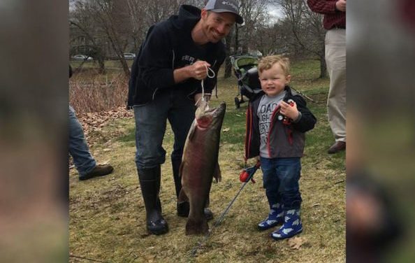 Flashback to the 3-Year-Old Who a Hooked Huge Rainbow Trout on Spiderman Rod