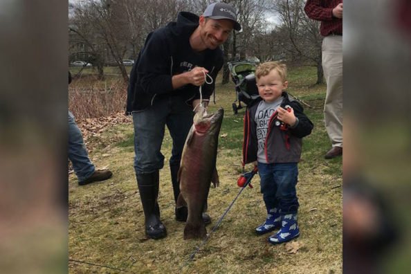 Flashback to the 3-Year-Old Who a Hooked Huge Rainbow Trout on Spiderman Rod