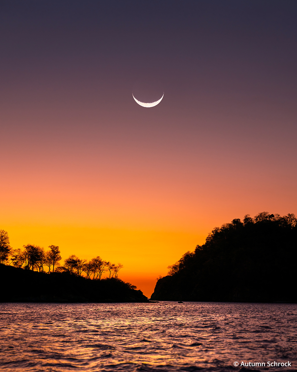 Photograph of the moon that looks like the moon is a smile.