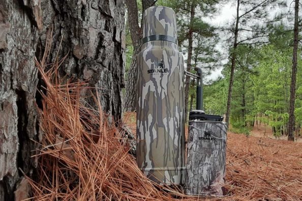 Mossy Oak Stanley Thermos Bottle, Travel Mug, and Flask: Legendary Camo Patterns on Legendary Drinkware