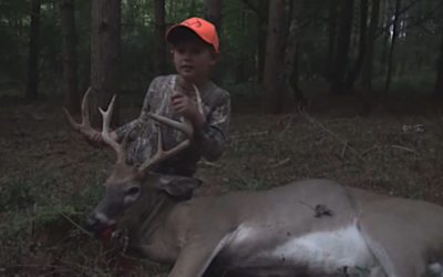 Youth Hunter Freaks Out After Smoking 9-Pointer With a .350 Legend