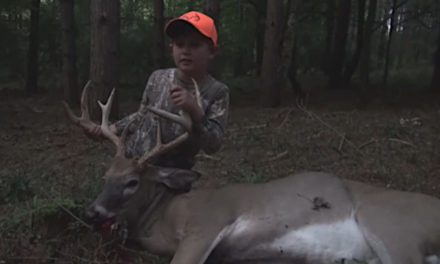 Youth Hunter Freaks Out After Smoking 9-Pointer With a .350 Legend