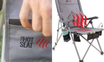$119 Heated Camping Chair Has 3 Reclining Positions for Extra Comfort