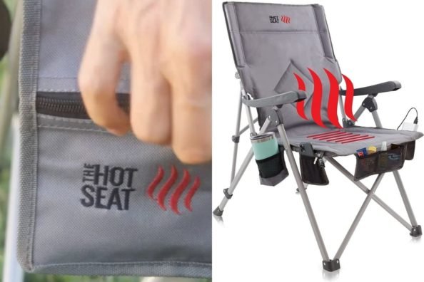 $119 Heated Camping Chair Has 3 Reclining Positions for Extra Comfort