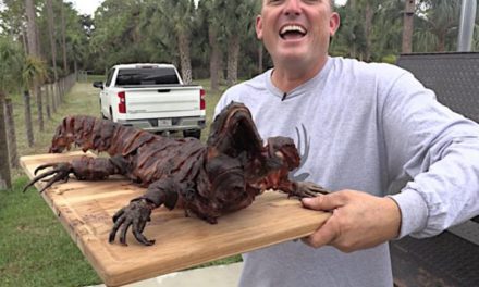 Bacon Wrapped Iguana Makes For a Rather Interesting Meal