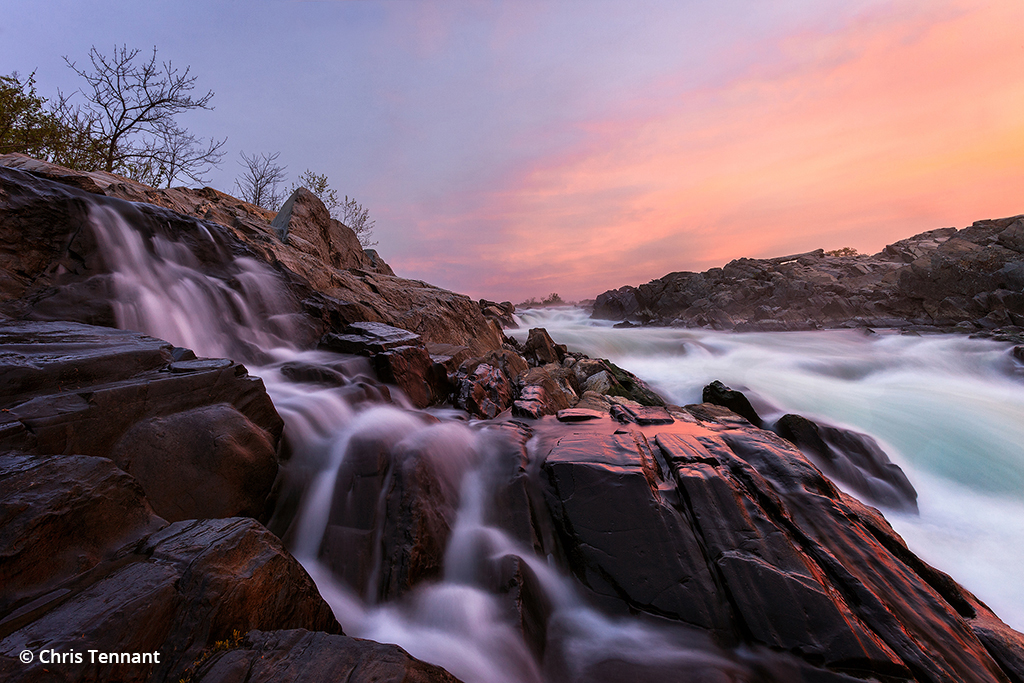 Photo of the Potomac River at Great Falls Park, Virginia.