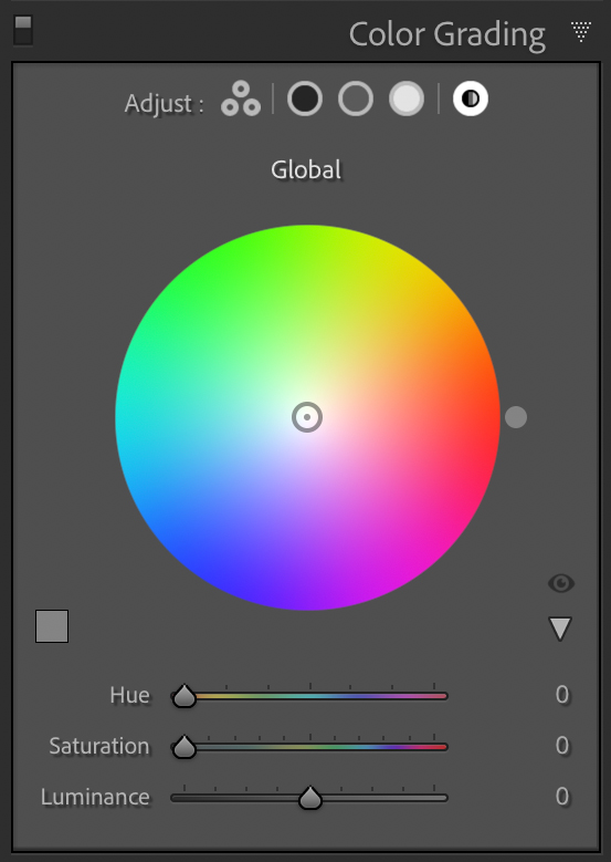 Lightroom Color Grading panel