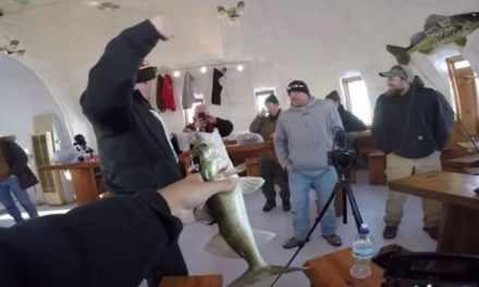 Angler Visits Ice Fishing Bar in Minnesota