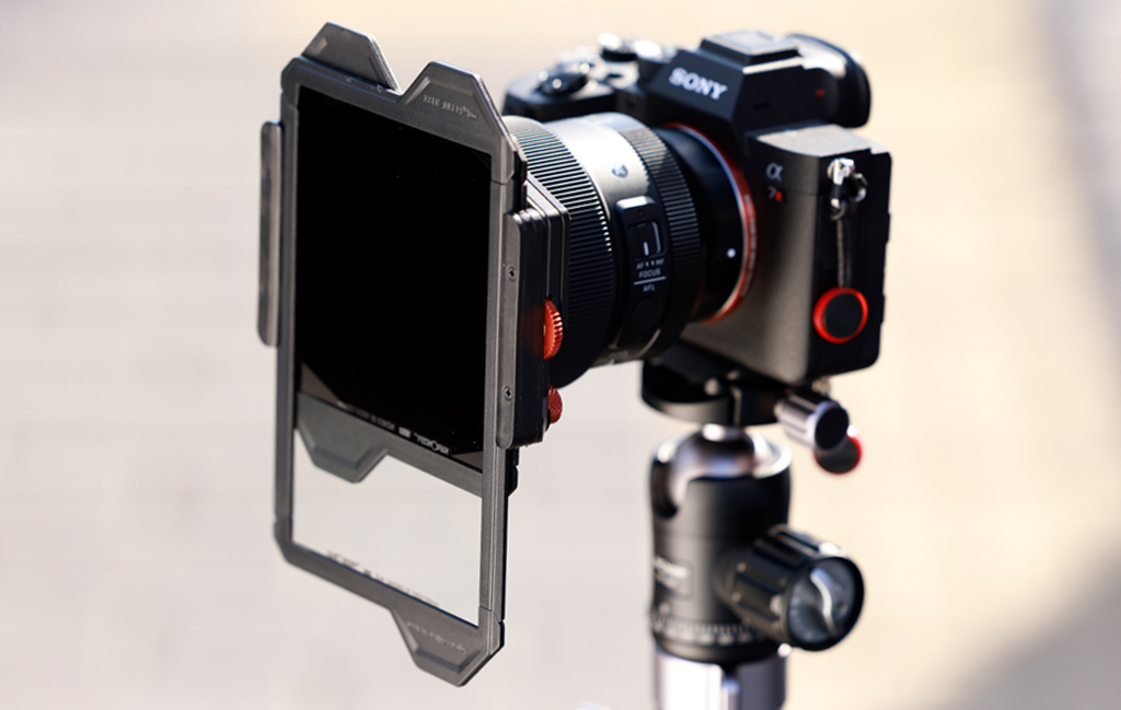 Image of K & F Concept Square Filter System attached to a Sony camera