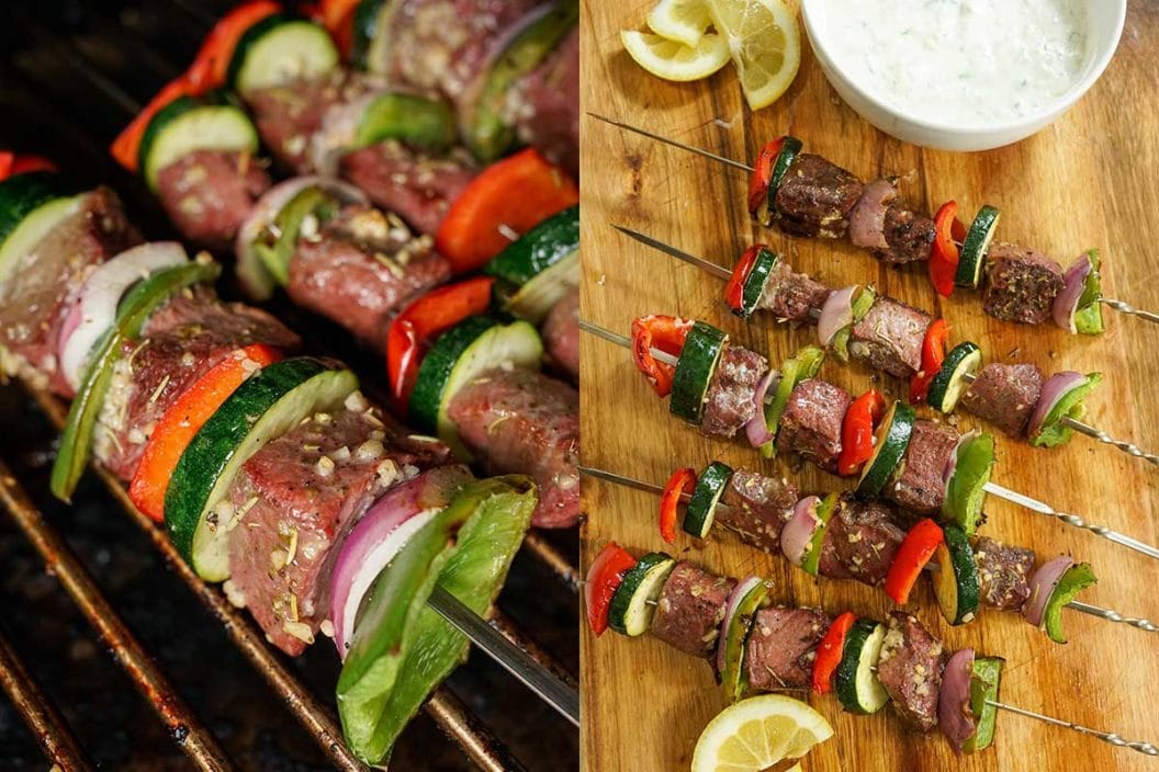 Grilled venison kabob