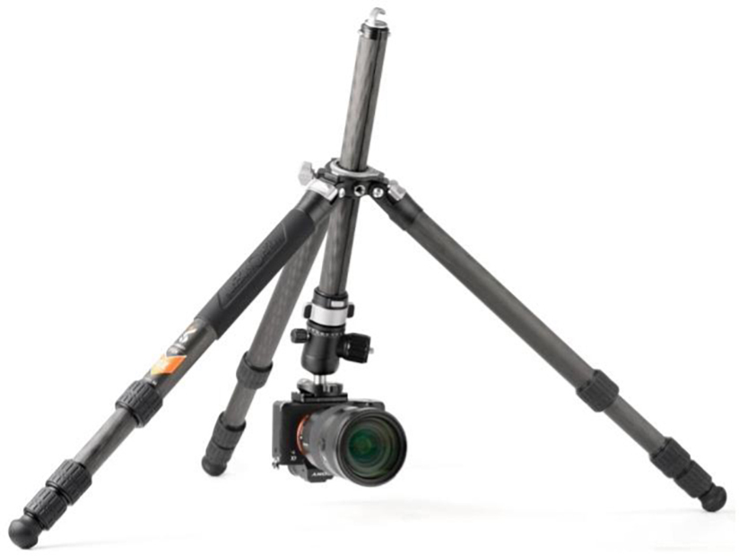 Image of a tripod with the center column reversed